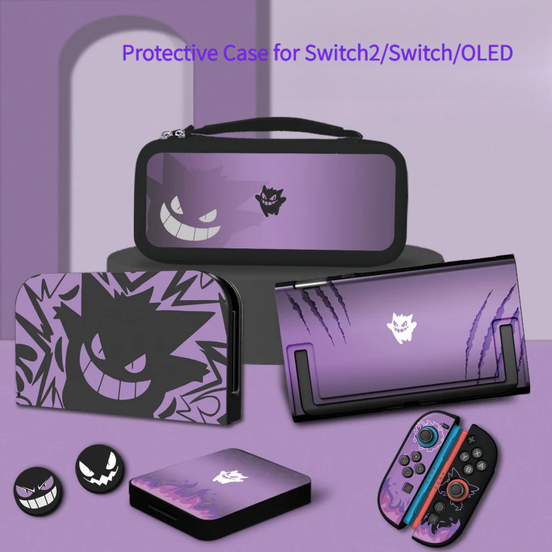 Nintendo Switch Case - Anime Fioletowe Etui Ochronne Gengar na