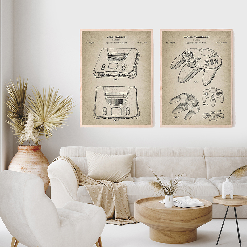 Plakat z planem klasycznej kon – Gaming Console Picture recenzja i cena