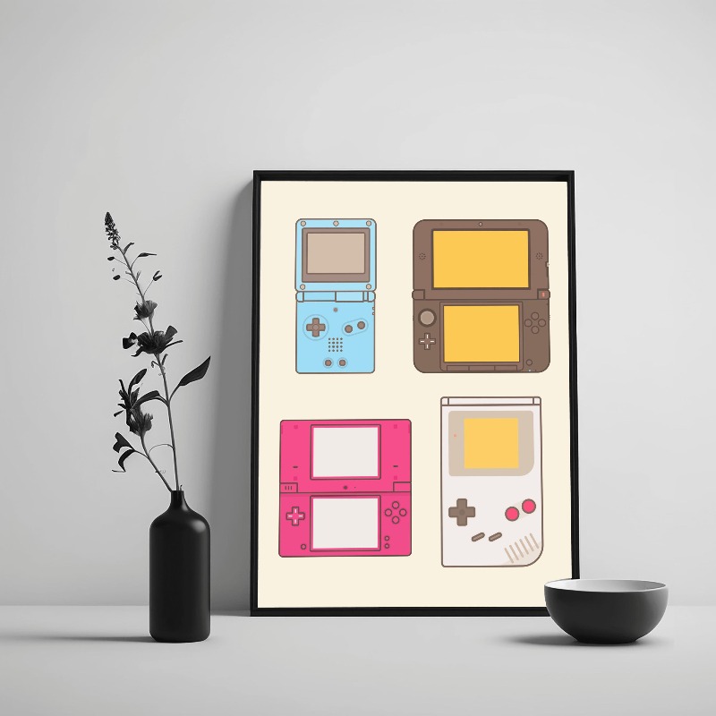 Plakat z ewolucją konsoli i ko – Gaming Console Picture recenzja i cena