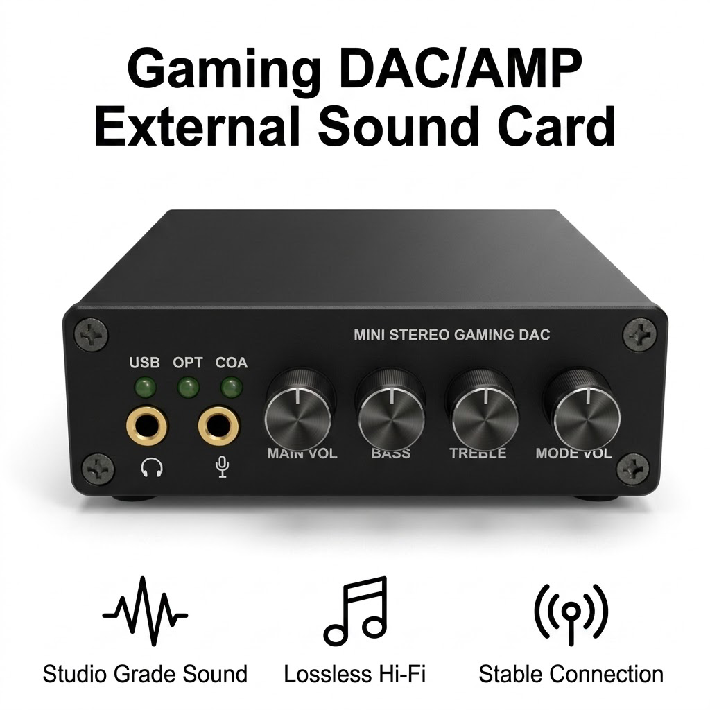 Mini Gaming DAC Wzmacniacz Słu – Headset Gaming Console recenzja i cena