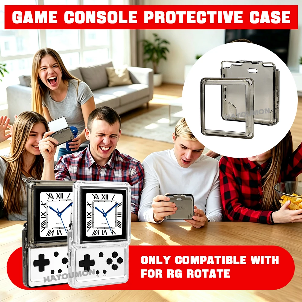 Przezroczyste czarne etui TPU  – Gaming Console Anbernic recenzja i cena